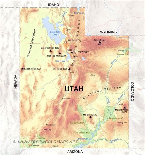 Detailed Map Of Utah