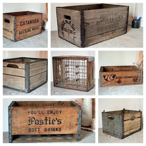 decor and design from pickin cool finds | Vintage wooden crates, Vintage crates, Wooden crates