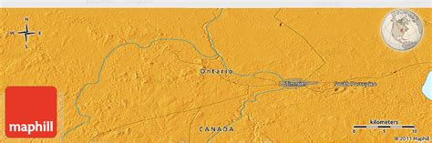 Political Panoramic Map Of Timmins