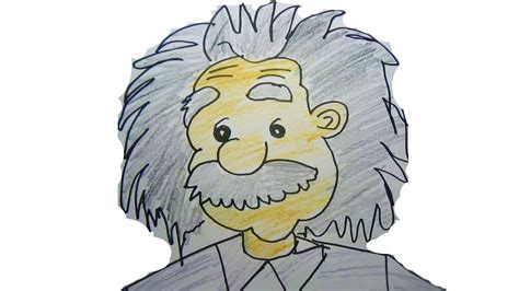 Easy Drawing For Kids Albert Einstein Part 3 Youtube