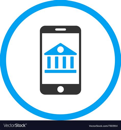 Mobile Bank Icon Royalty Free Vector Image Vectorstock