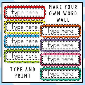 A word label template allows you to insert information/images into cells sized and formatted to corresponded with your sheets of labels so that when you designing labels in microsoft word has never been easier. FREE Editable Word Wall Template by Clever Classroom | TpT