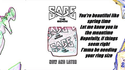 Sage The Gemini Now And Later Lyrics Youtube