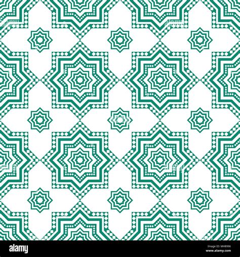 Decorative Arabian Pattern Green Seamless Arabic Texture Abstract