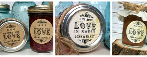 Mason Jar Wedding Favors And Labels Fillmore Container