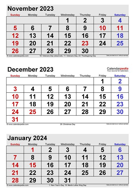 December 2023 Calendar Templates For Word Excel And Pdf