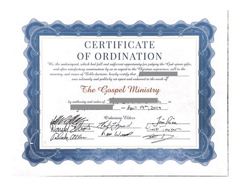 Ordination Certificate Custom | Etsy