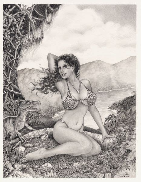 Free Pencil Pinup Art Small Size Hot Erotic Girl
