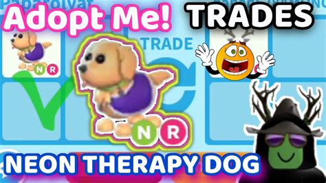 Trading Neon Therapy Dog In Adopt Me Youtube