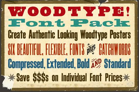 Woodblock Font Pack Fonts Creative Market