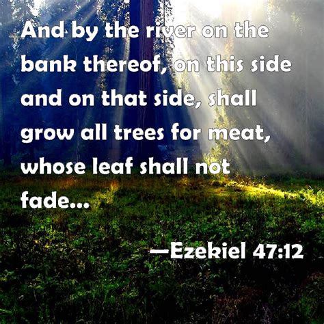 Ezekiel 4712 And By The River On The Bank Thereof On This Side And On