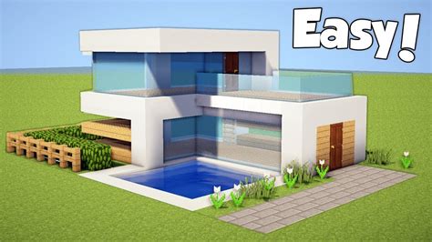 Minecraft How To Build An Easy Modern House Tutorial Pinoy House Designs Hot Sex Picture
