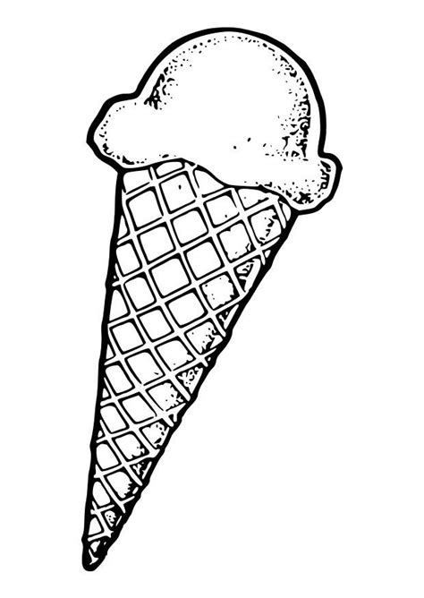 Coloriage et illustration de glaces kawaii. Coloriage cornet de glace - Coloriages Gratuits à Imprimer