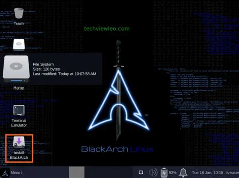 Install Blackarch Linux Steps By Step With Screenshots Techviewleo