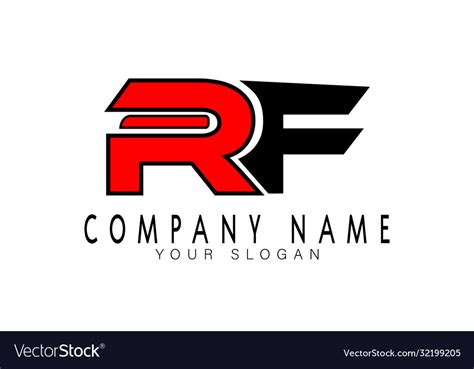 Rf Logo Royalty Free Vector Image Vectorstock