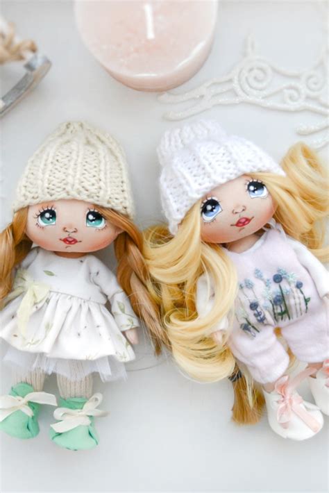 Hair embroidery with turkey stitch how to embroider hair with easy steps hairstyle dress embroidery. Blond wavy hair Cloth doll by LiliaArtShop. Tilda Interior dolls with knitted hat and ...