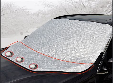 IZoeL HC Car Windscreen Snow Windshield Cover Windproof Magnetic Edges Waterproof