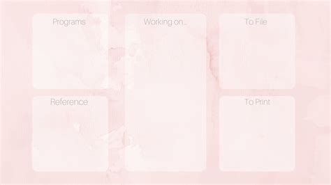 Pink Watercolor Desktop Organizer Wallpaper Etsy Desktop Wallpaper