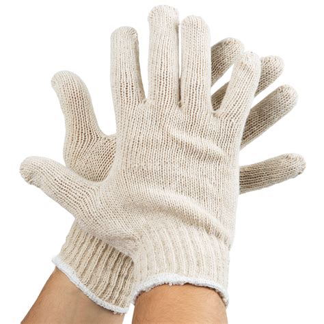 Economy Weight Natural Polyester Cotton Work Gloves Extra Large