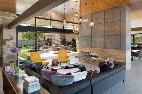 Contemporary Great Room With Gray Sectional Hgtv