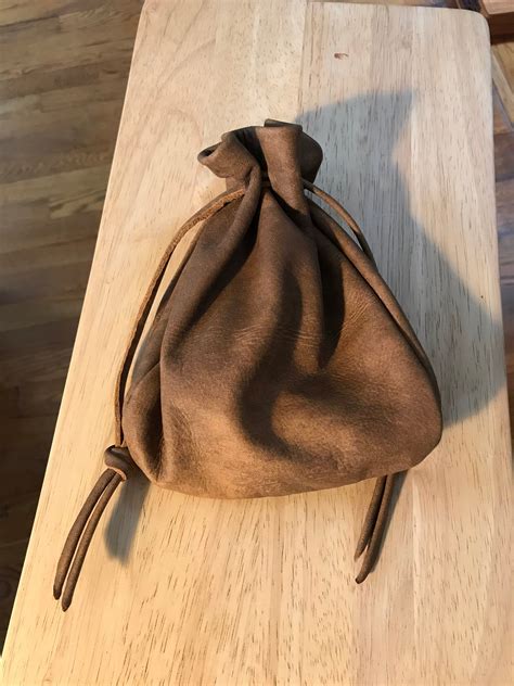 Extra Large Leather Drawstring Pouch Bag Leather Etsy Pouch Bag