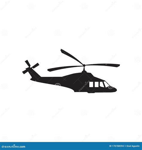 Helicopter Icon Logo Design Vector Template Stock Vector Illustration