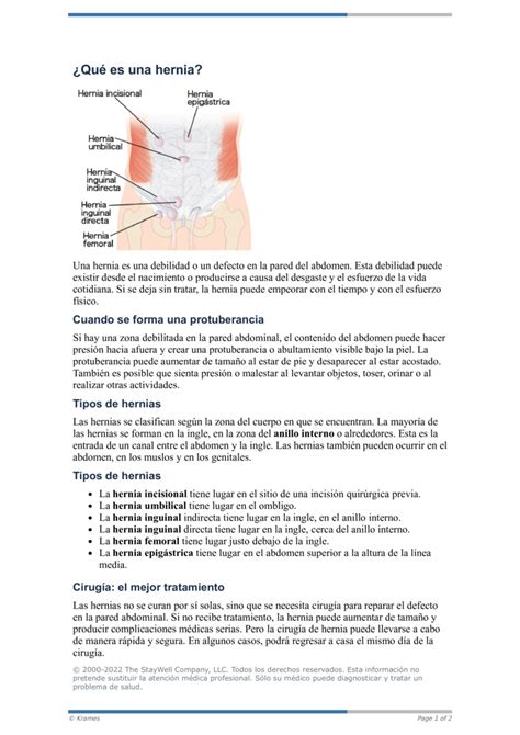 Pdf ¿qué Es Una Hernia Healthclips Online