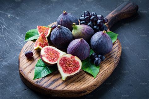 Fresh Figs And Grapes ~ Food And Drink Photos ~ Creative Market