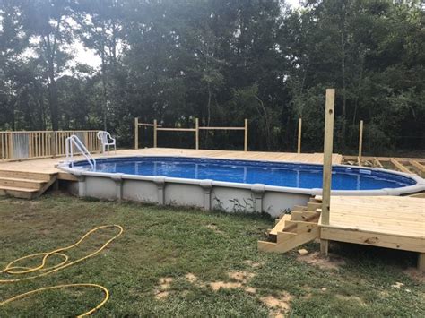 Pin By Debbie On Sunken Above Ground Pool And Deck In Ground Pools