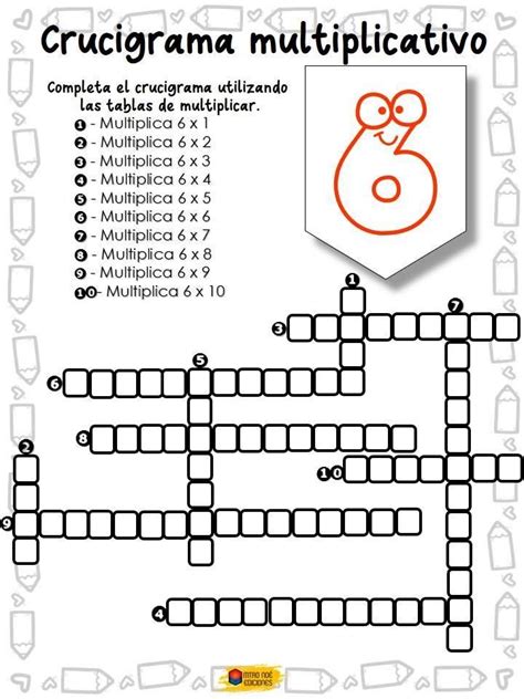 Se proponen tres juegos para ayudar a los niños a adquirir un repertorio multiplicativo y a trabajar con conceptos de mitad y doble. Crucigrama multiplicativo (5 | Tablas matematicas, Juegos didacticos de matematicas y ...