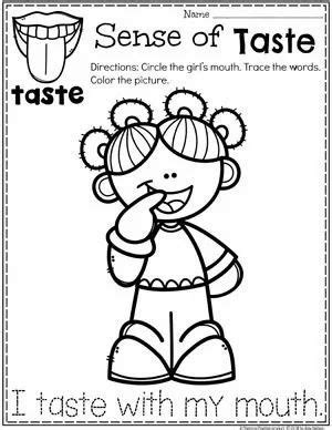 5 Senses Coloring Pages Sketch Coloring Page