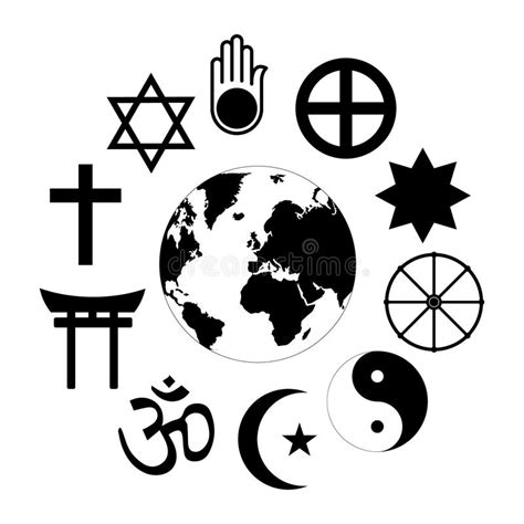 Símbolos De Las Religiones Stock De Ilustración Ilustración De Emblema