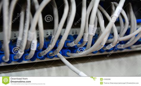 He and i both agree that electrically the order of your ethernet patch cable wiring shouldn't matter, as long as you're consistent. Ethernet Cables Connected To Computer Internet Server Stock Image - Image of irregular, services ...