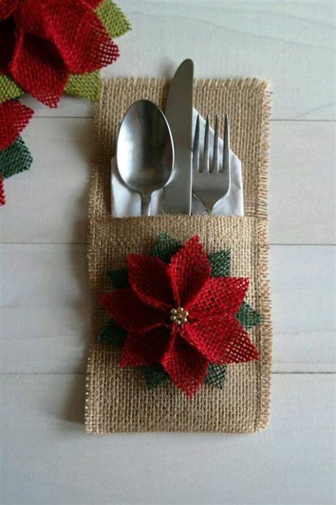 Lindas Ideas De Porta Cubiertos Para Navidad