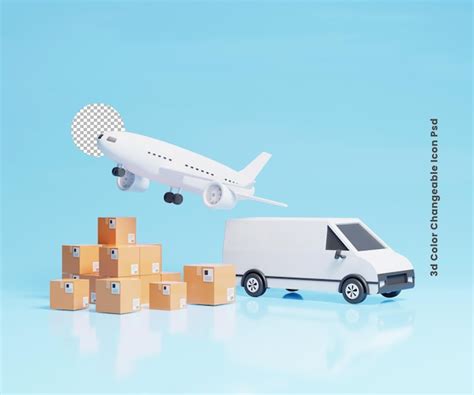국제 화물 운송 서비스 개념 아이콘 또는 d 항공 화물 운송 서비스 프리미엄 PSD 파일
