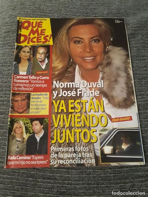 Revista Qu Me Dices N Norma Duval Y Jos Vendido En Subasta
