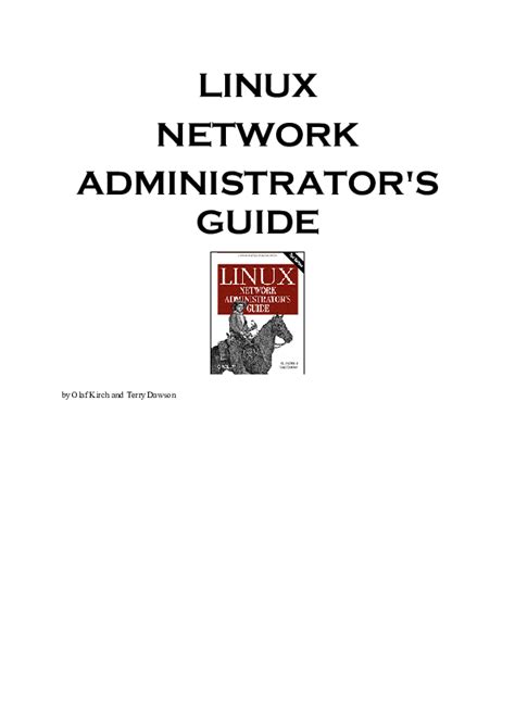 Pdf Linux Network Administrators Guide Bob Esponjosa