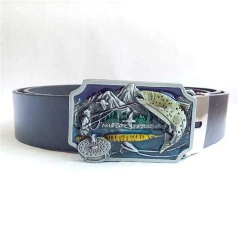 T Disom Hot Sale Western Fish Belt Buckle For Mens Metal Buckles Along