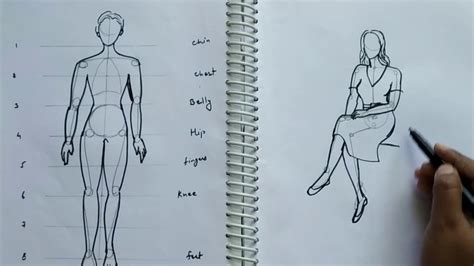 Pick up your pencil and draw along while watching the video. How to draw full human body / basics/ step by step. - YouTube