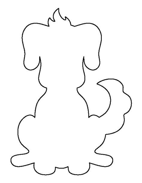 Dog Pattern Use The Printable Outline For Crafts Creating Stencils
