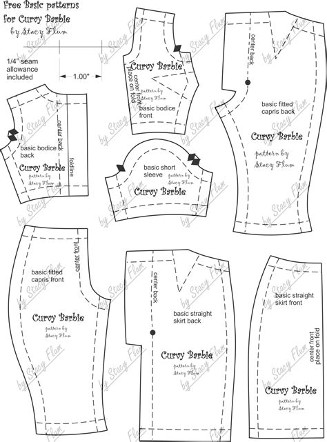 Free pattern for Curvy Barbie. | Doll clothes patterns free, Barbie
