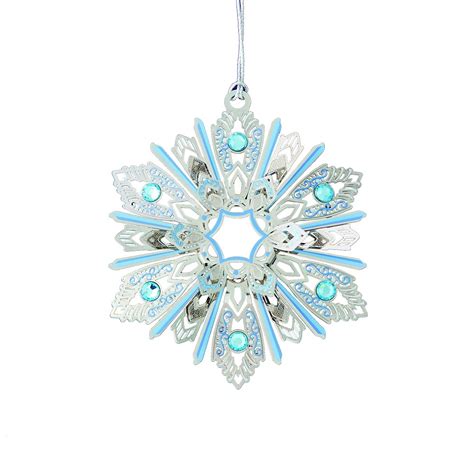 Jeweled Snowflake Christmas Ornament Handcrafted In The Usa Item 50778
