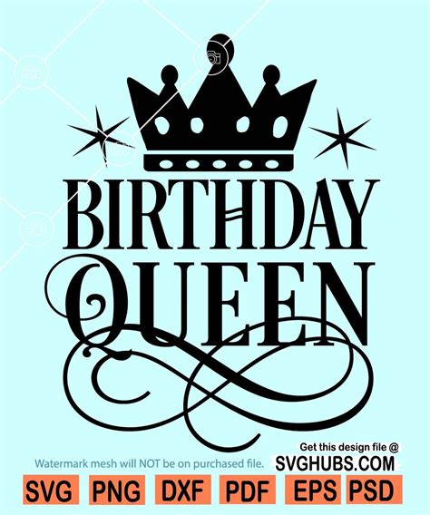Birthday Queen SVG, Birthday Girl SVG, Happy birthday SVG, Its My