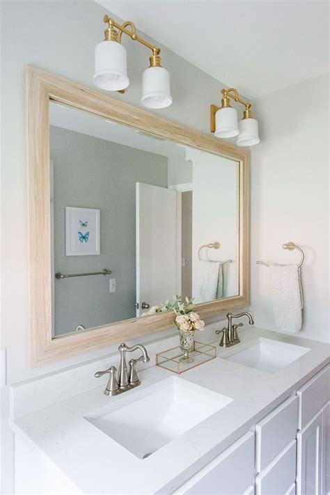 Our Bathroom How To Frame Your Large Mirror Large Bathroom Mirrors