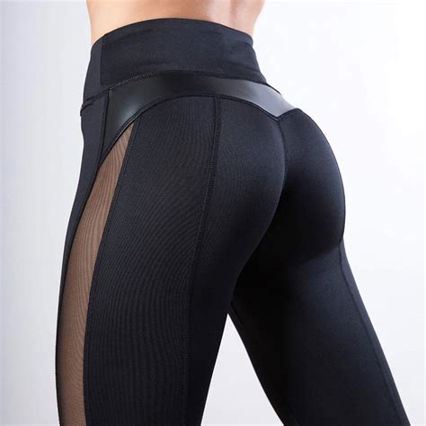 normov sexy yoga pants women low waist sport leggings leggins sport women fitness side mesh