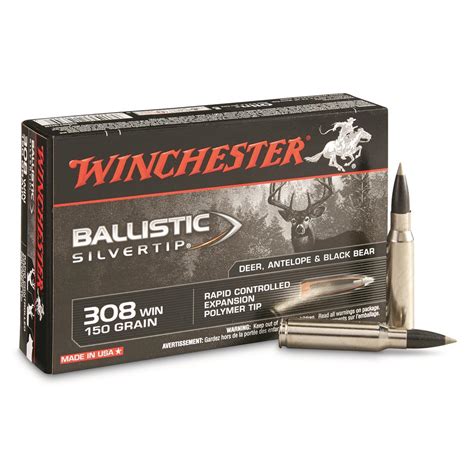 Winchester Ballistic Silvertip 308 Winchester Bst 150 Grain 20