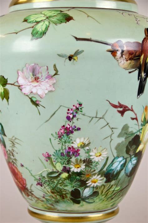 Large Art Nouveau Amphora Glass Vase With Enamel Paintings Bohemia Circa 1900 At 1stdibs
