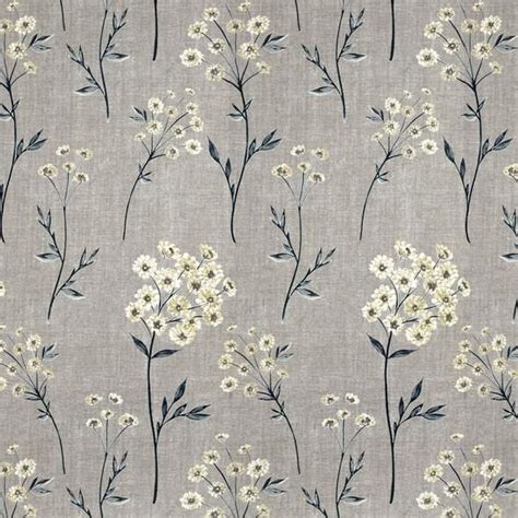 Meadow Soft Grey Floral Fr Fabric In 2021 Printing On Fabric Curtain