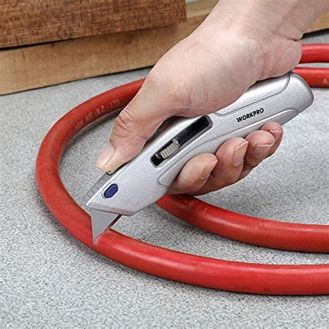 Workpro Retractable Utility Knife And Self Retracting Safety Box Cutter