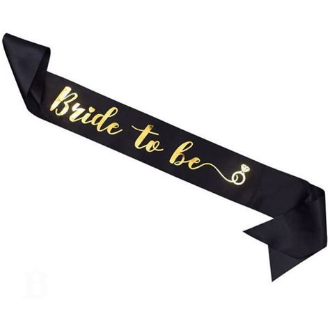 Bride To Be Sash Black Hens Party Adelaide